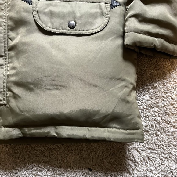 Vintage Polo Ralph Lauren Military Style Down Jacket Men's Medium Olive Green - Picture 2 of 16